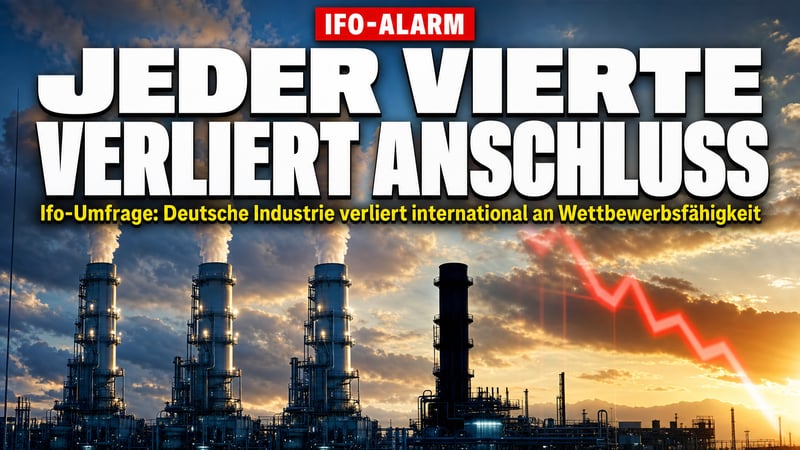 Ifo-Alarm: Jedes vierte Industrieunternehmen verliert den Anschluss