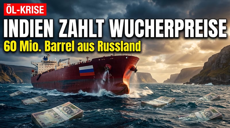 Indiens verzweifelter Griff nach russischem Öl: 60 Millionen Barrel zu Wucherpreisen