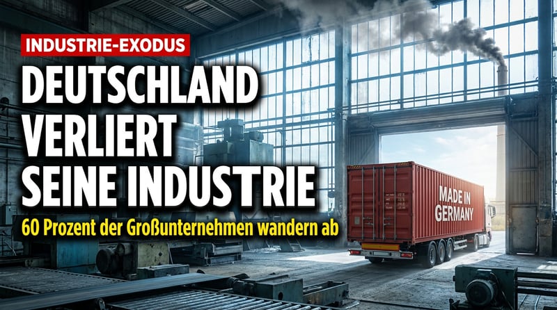 Industrie auf der Flucht: 60 Prozent der großen Unternehmen kehren Deutschland den Rücken