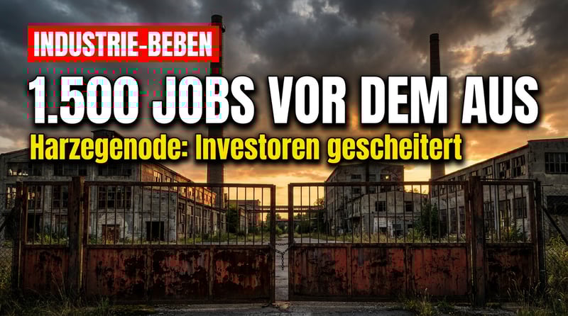Industrie-Beben im Harz: Über 1.500 Arbeitsplätze stehen auf der Kippe – Politik versagt erneut