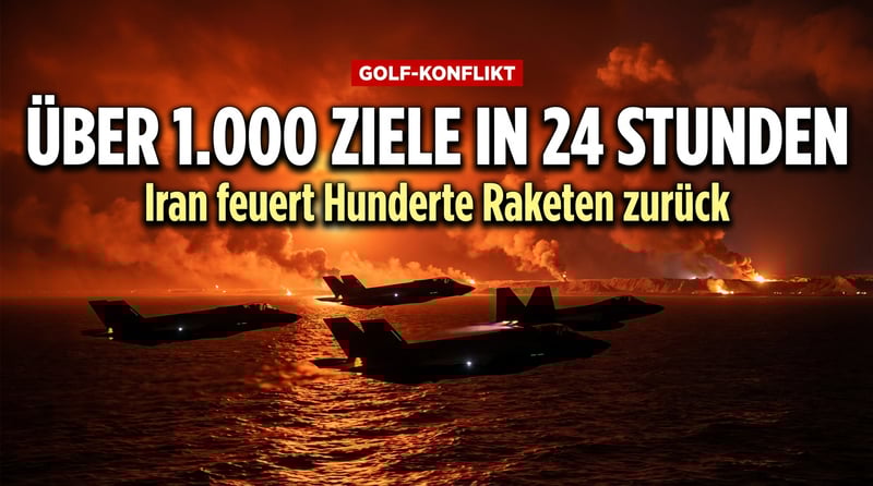 Inferno am Golf: US-Militär zerschlägt über 1.000 iranische Ziele in nur 24 Stunden