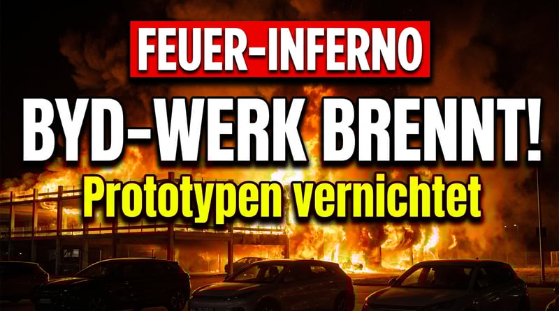 Inferno bei BYD: Chinas E-Auto-Gigant verliert Prototypen in verheerendem Großbrand