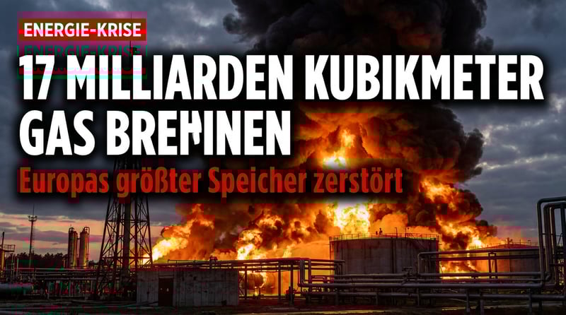 Inferno in der Westukraine: Europas größter Erdgasspeicher brennt unkontrolliert