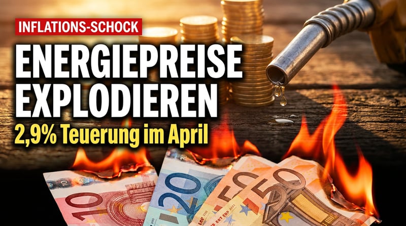 Inflation außer Kontrolle: Verbraucherpreise klettern im April auf 2,9 Prozent – Energiekosten explodieren
