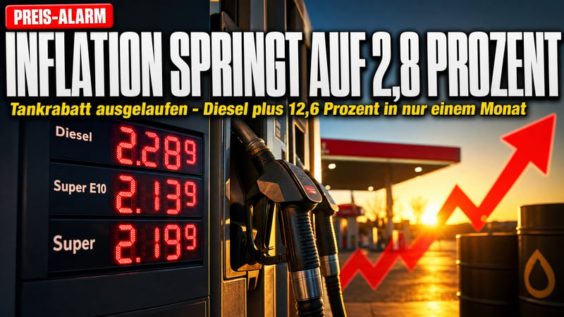 Inflation zurück bei 2,8 Prozent: Der Tankrabatt-Kater kommt