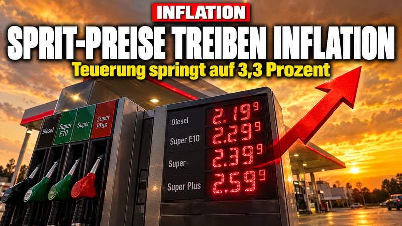 Inflations-Schock an der Zapfsäule: Teuerung springt auf 3,3 Prozent!