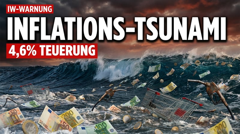 Inflations-Tsunami rollt an: IW warnt vor 4,6 Prozent Teuerung – Bürger zahlen die Zeche