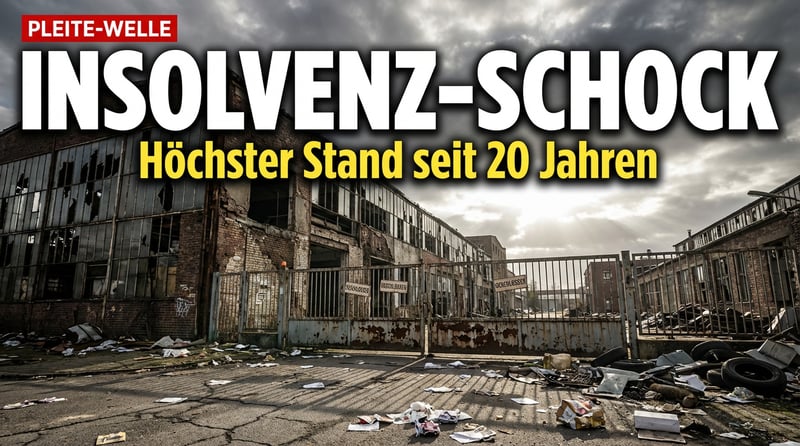 Insolvenzwelle überrollt Deutschland: So viele Pleiten wie seit über zwei Jahrzehnten nicht