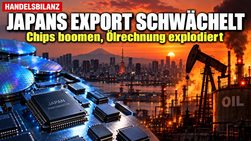 Japans Exportmotor stottert: Chips retten die Bilanz, Öl wird zum Risiko