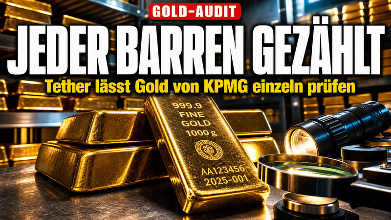 Jeder Goldbarren gezählt: Tether blamiert die Notenbanken