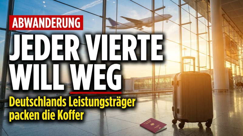 Jeder Vierte unter 40 will weg: Deutschland verliert seine Leistungsträger – und die Politik schaut zu