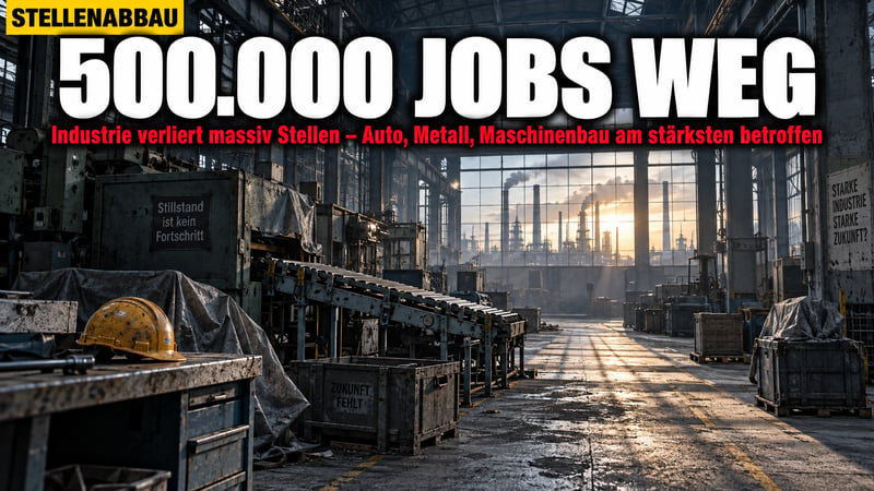 Job-Beben in der Industrie: Fast 500.000 Stellen einfach weg!