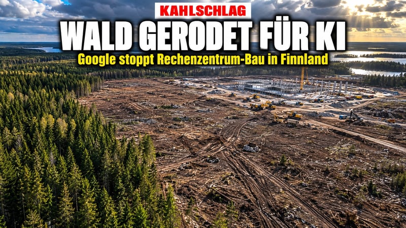 Kahlschlag für KI: 400.000 Bäume weg – Finnland stoppt Google!