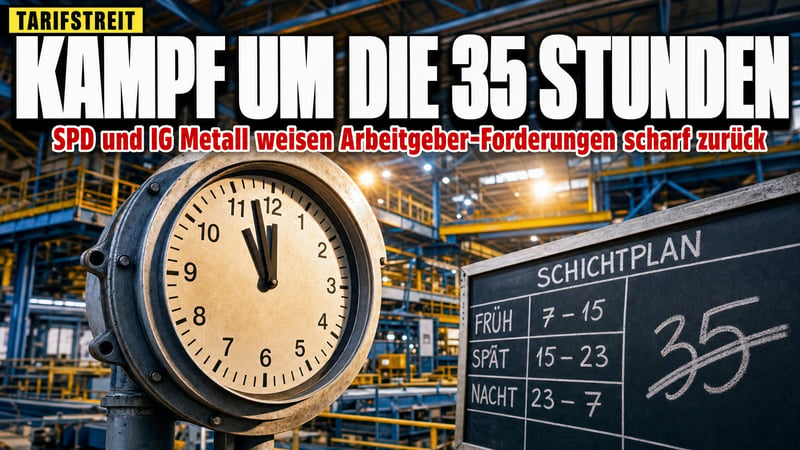 Kampf um die 35-Stunden-Woche: SPD und IG Metall gehen in Stellung