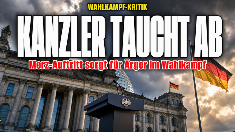 Kanzler auf Tauchstation: Merz-Auftritt sorgt für Ärger im Wahlkampf