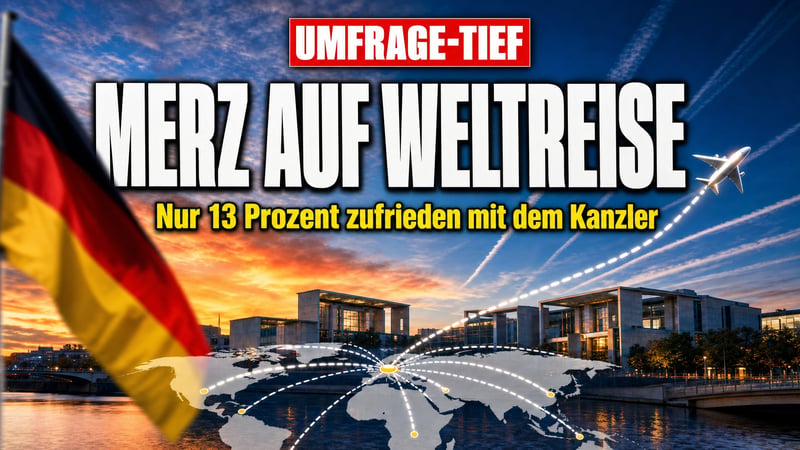 Kanzler auf Weltreise: Merz flieht vor dem Umfrage-Desaster