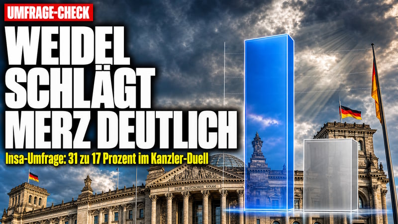 Kanzler-Duell im Umfrage-Check: Weidel schlägt Merz deutlich