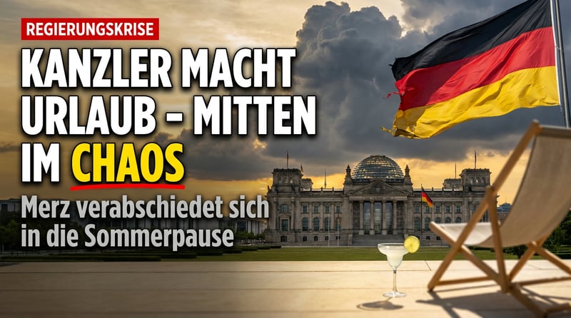 Kanzler im Krisenmodus – ab in den Urlaub: Merz verabschiedet sich mitten ins Chaos