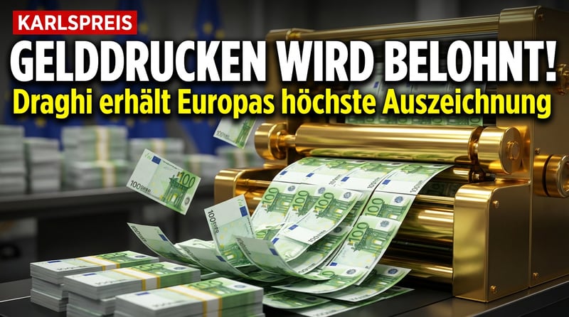 Karlspreis für Draghi: Wenn Gelddrucken als „wirtschaftliche Stärkung" gefeiert wird