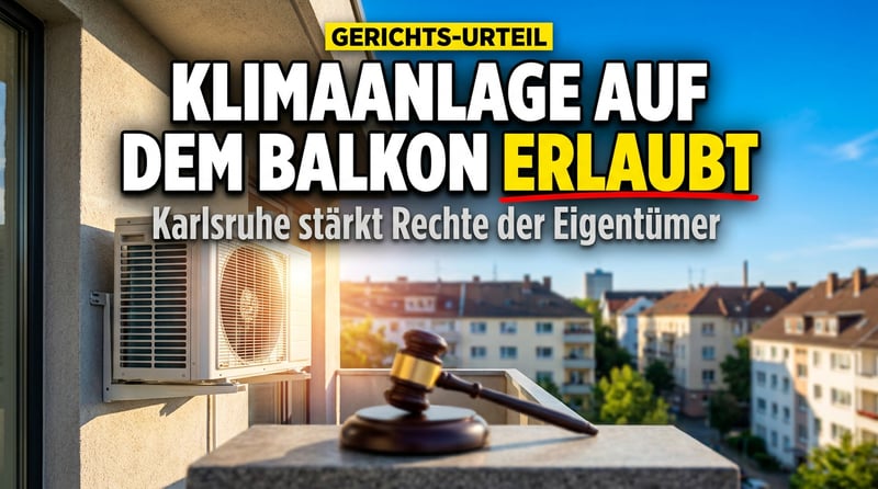 Karlsruhe entscheidet: Der Kampf um die Klimaanlage auf dem Balkon ist gewonnen