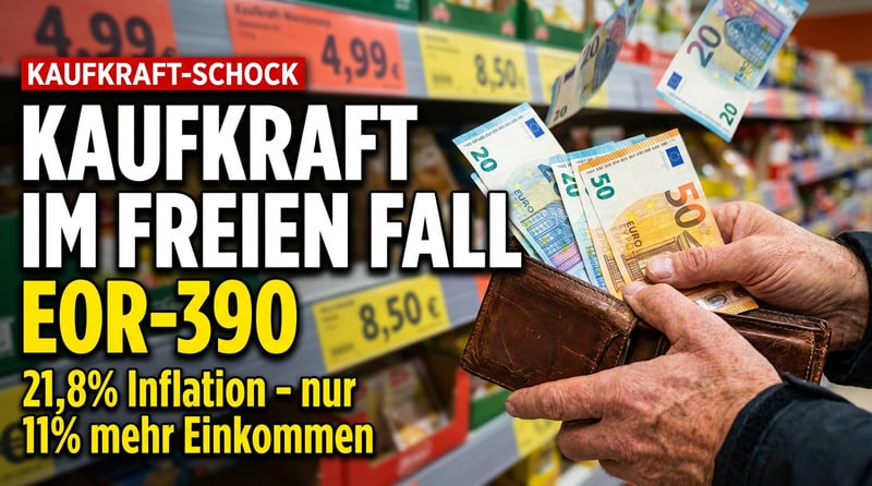 Kaufkraft im freien Fall: Deutsche verlieren seit fünf Jahren massiv an Wohlstand