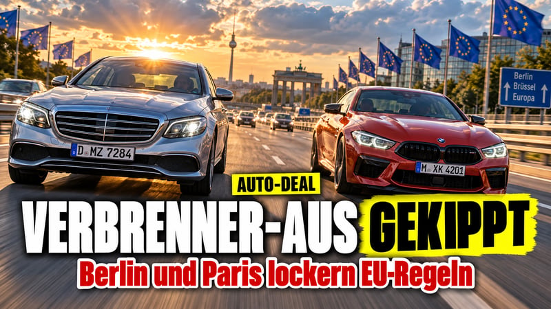 Kehrtwende beim Verbrenner-Aus: Berlin und Paris ziehen die Notbremse!