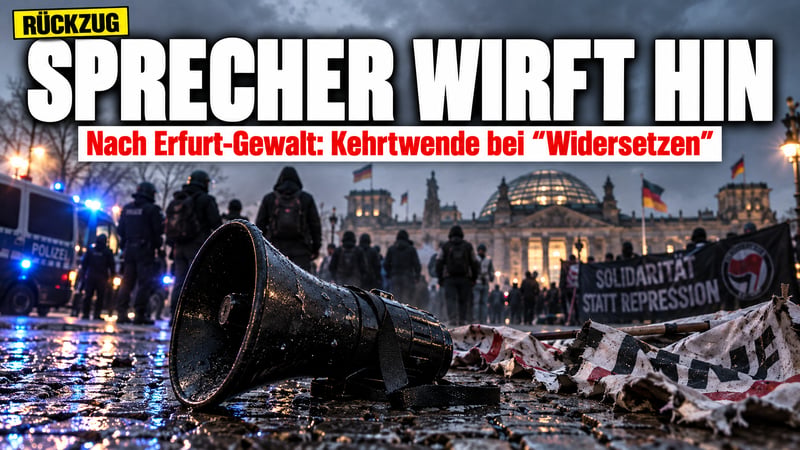 Kehrtwende nach Erfurt-Gewalt: „Widersetzen“-Sprecher schmeißt hin!
