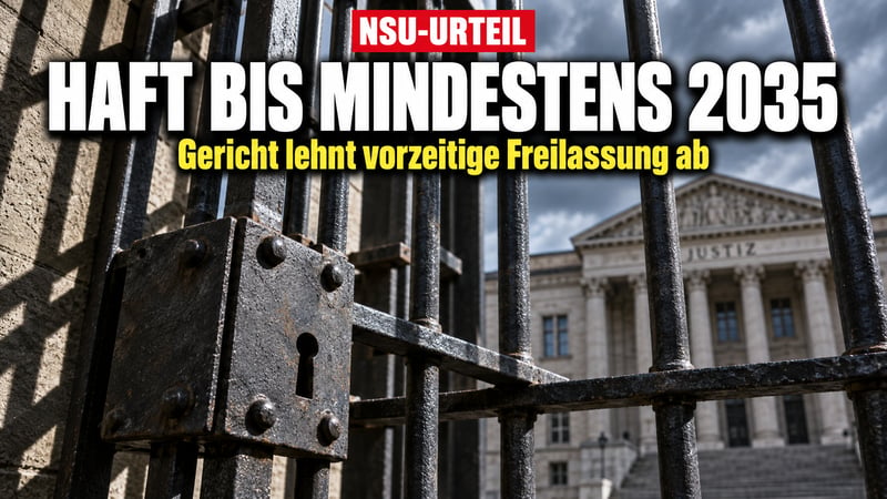 Keine Freiheit für Zschäpe: NSU-Terroristin bleibt bis 2035 in Haft!