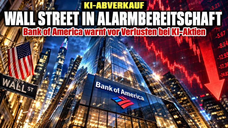 KI-Beben an der Wall Street: Bank of America warnt vor neuen Verlusten!