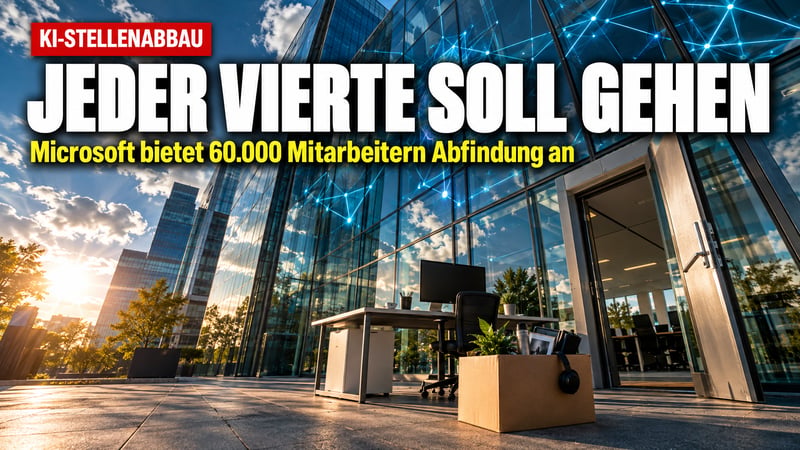 KI-Kahlschlag bei Microsoft: Jeder Vierte darf mit Abfindung gehen!