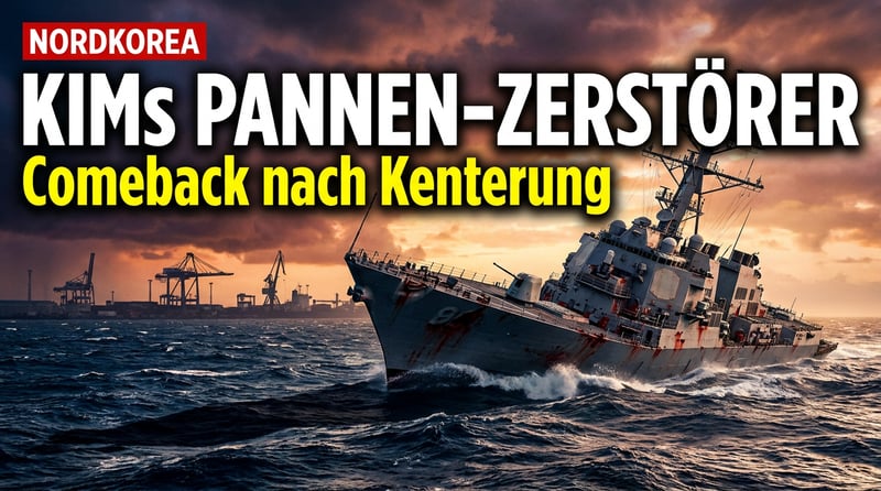 Kims schwimmende Blamage: Nordkorea inszeniert Comeback des Pannen-Zerstörers „Kang Kon“
