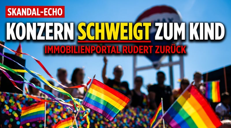 Kinder auf dem Regenbogen-Wagen: Immoscout24 rudert zurück – und schweigt zum Kern des Skandals