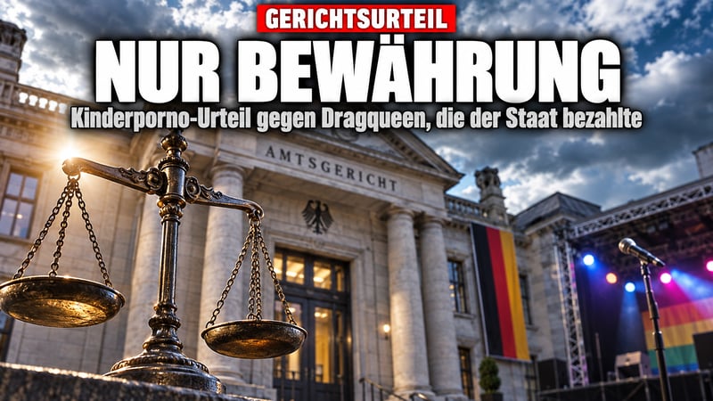 Kinderporno-Urteil: Vom Staat gebuchte Dragqueen erhält nur Bewährung!