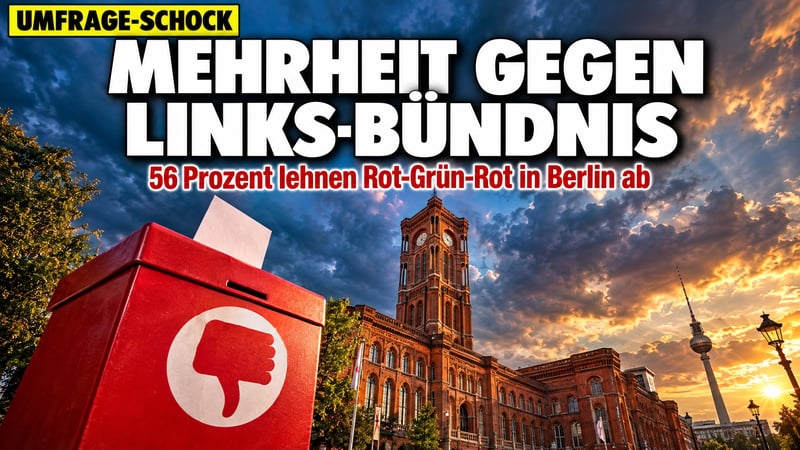 Klatsche für Rot-Grün-Rot: Deutsche wollen keine Linke im Roten Rathaus!