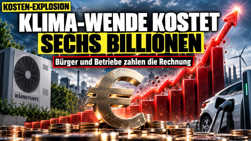Klima-Rechnung explodiert: Jetzt kostet die Wende sechs Billionen!