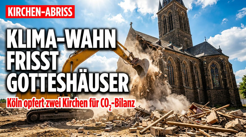 Klima-Wahn frisst Gotteshäuser: Kölner Kirche reißt zwei Kirchen ab – für die Treibhausgasneutralität