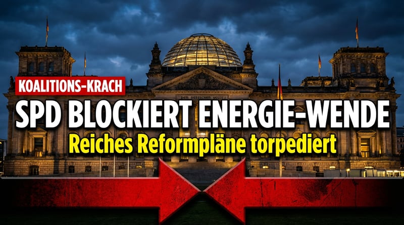 Koalitionskrach um Energiepolitik: SPD torpediert Reiches Reformpläne