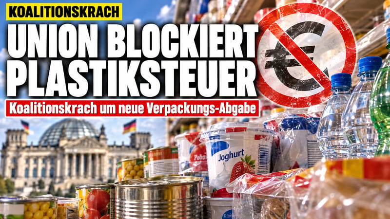 Koalitionskrach um Plastiksteuer: Union stellt sich quer!
