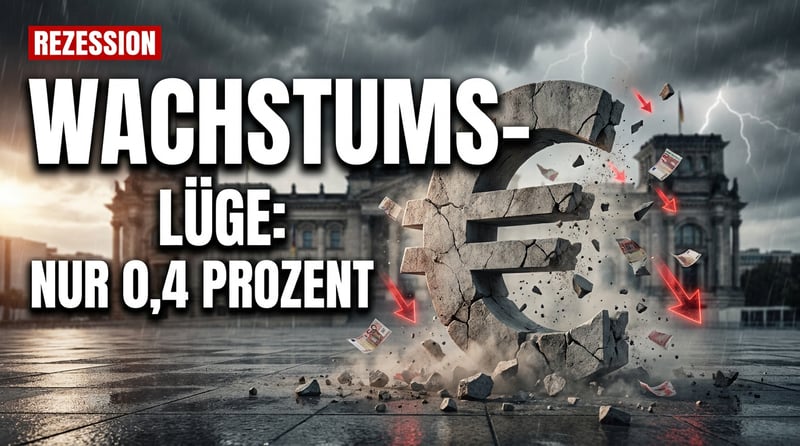 Konjunktur-Desaster: Deutschlands Wachstum schrumpft auf magere 0,4 Prozent – und selbst das ist Etikettenschwindel