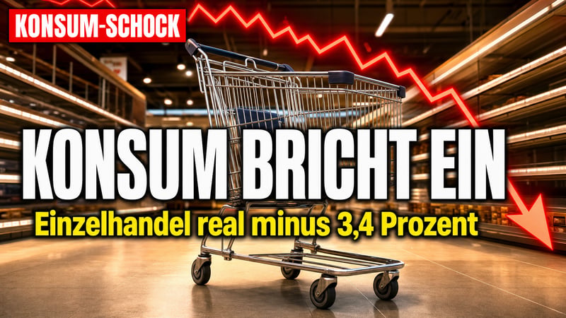 Konsum-Schock im Sommer: Einzelhandel bricht real um 3,4 Prozent ein