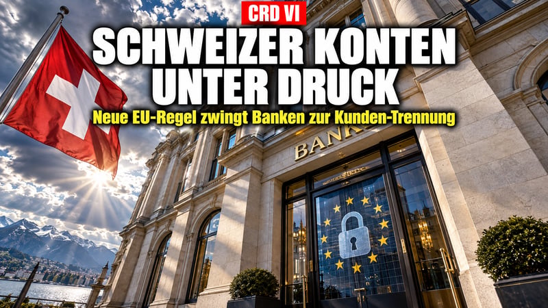 Konto in Zürich vor dem Aus? EU-Regel setzt Schweizer Banken unter Druck