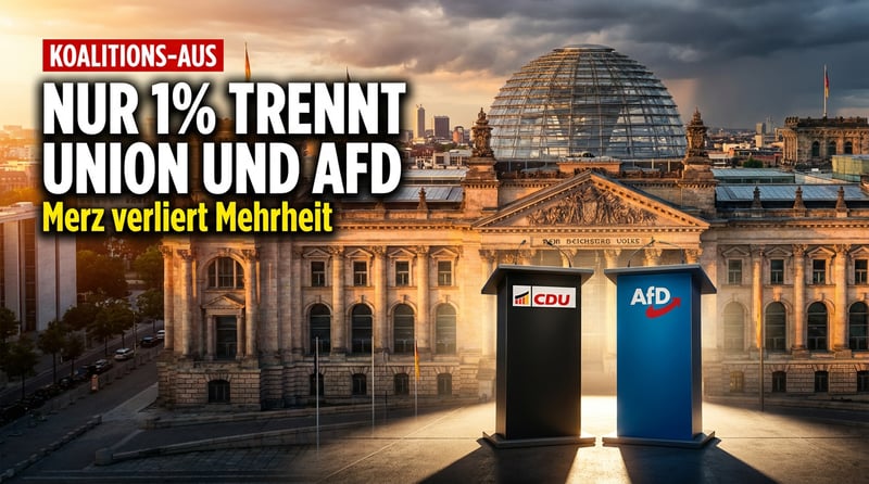 Kopf-an-Kopf-Rennen: Union und AfD trennt nur noch ein Hauch
