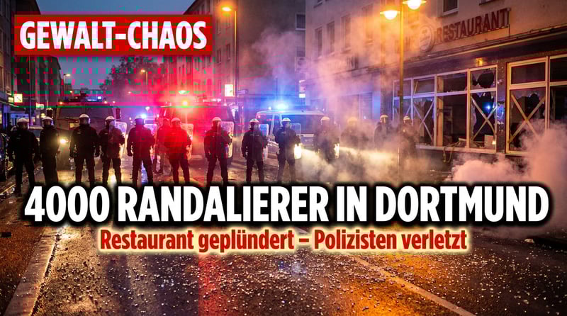 Krawalle in Dortmund: Pro-kurdische Demo eskaliert – Polizisten verletzt, Restaurant geplündert