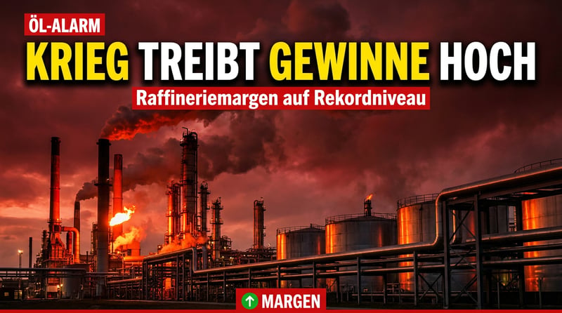 Krieg als Konjunkturprogramm: Wie der Iran-Konflikt die Raffineriemargen auf Rekordhöhen katapultiert