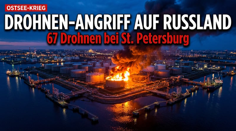 Krieg an der Ostsee: Ukrainische Drohnen treffen russische Ölhäfen bei St. Petersburg
