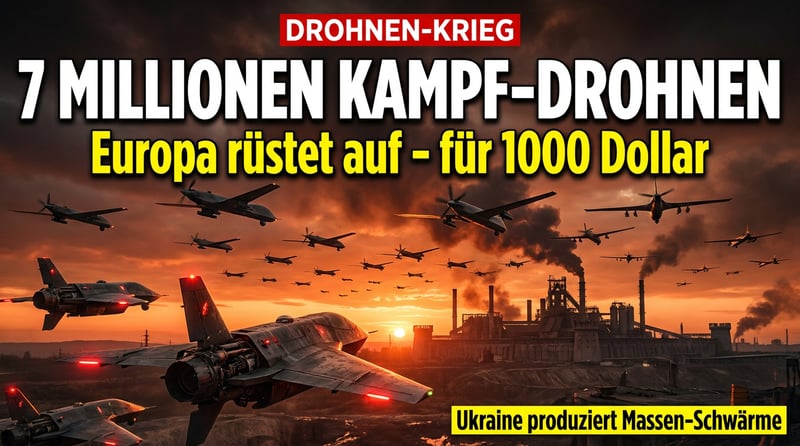 Krieg der Drohnen: Wie Kamikaze-Schwärme die Schlachtfelder revolutionieren – und Europas Rüstungsindustrie aus dem Dornröschenschlaf reißen