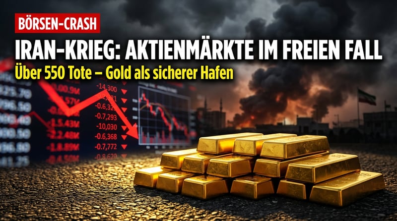 Krieg gegen den Iran: Über 550 Tote und kein Ende in Sicht – Aktienmärkte im freien Fall