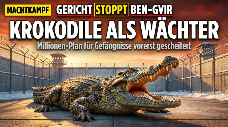 Krokodile als Wärter: Israels Justiz stoppt Ben-Gvirs spektakulärsten Abschreckungsplan