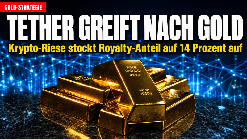 Krypto-Riese greift nach Gold-Royalties: Tether stockt auf 14 % auf