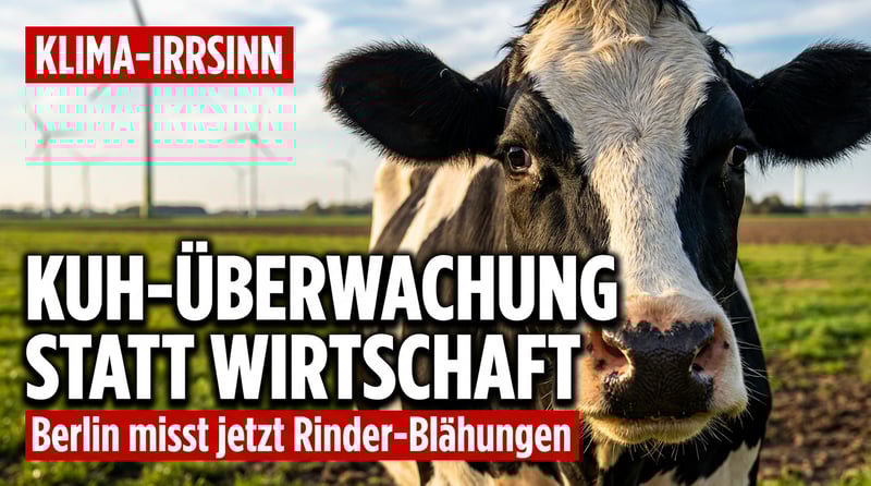 Kuh-Überwachung statt Wirtschaftspolitik: Berlin will jetzt Rinder-Blähungen messen